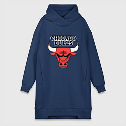 Женское худи-платье Chicago Bulls, цвет: тёмно-синий