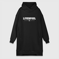 Женское худи-платье Liverpool football club классика, цвет: черный