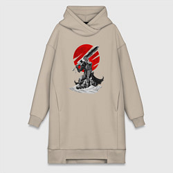 Женское худи-платье Guts the Black Swordsman, цвет: миндальный