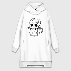 Женская толстовка-платье Hollow Knight рыцарь в чашке