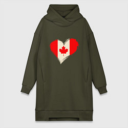 Женская толстовка-платье Сердце - Канада