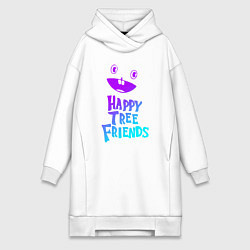 Женское худи-платье Happy Three Friends - NEON, цвет: белый