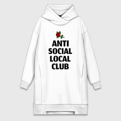 Женская толстовка-платье Anti social local club