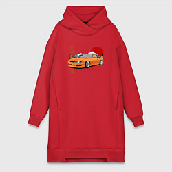 Женское худи-платье Silvia s14 JDM Retro Car, цвет: красный