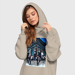 Женское худи-платье Stray Kids Thunderous, цвет: миндальный — фото 2