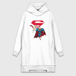 Женская толстовка-платье Крипто и Супермен с лого DC Лига Суперпитомцы