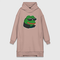 Женская толстовка-платье Лягушонок Пепе крутой