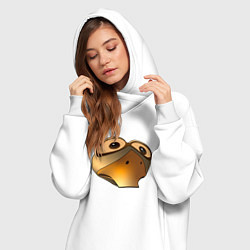 Женское худи-платье Круглый гусь, цвет: белый — фото 2