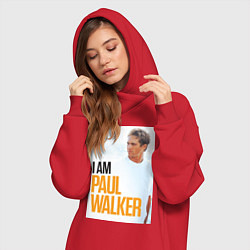 Женское худи-платье Я Пол Уокер, цвет: красный — фото 2