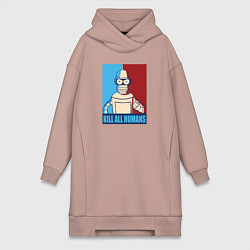 Женская толстовка-платье Bender Futurama