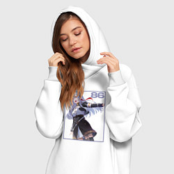 Женское худи-платье Vladilena Milize - 86, цвет: белый — фото 2