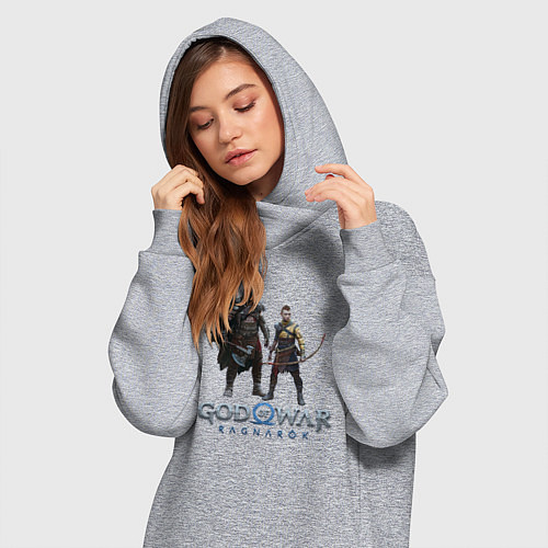 Женская толстовка-платье Отец и сын GoW Ragnarok / Меланж – фото 3