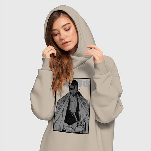 Женская толстовка-платье Сюнсуй Кьёраку - Блич / Миндальный – фото 3