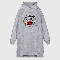 Женское худи-платье Hellfire сlub art, цвет: меланж