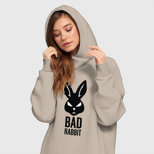Женская толстовка-платье Bad rabbit / Миндальный – фото 3