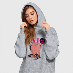 Женское худи-платье The little Killer Queen - joke, цвет: меланж — фото 2