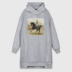 Женская толстовка-платье Николай II на коне на дворцовой площади