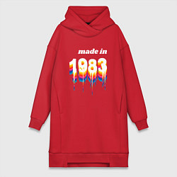 Женская толстовка-платье Made in 1983 liquid art