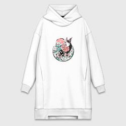 Женская толстовка-платье Приручительница карпов