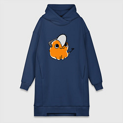 Женское худи-платье Миленький почита, цвет: тёмно-синий