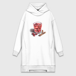 Женская толстовка-платье Глинтвейн с корицей