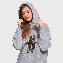 Женское худи-платье Озорная Ху Тао, цвет: меланж — фото 2