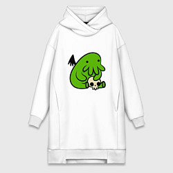 Женская толстовка-платье Крылатый монстрик