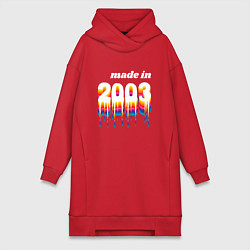 Женская толстовка-платье Made in 2003 liquid art
