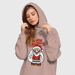Женское худи-платье Christmas Mario, цвет: пыльно-розовый — фото 2