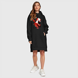 Женское худи-платье Кратос, арт, цвет: черный — фото 2