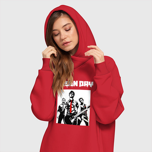 Женская толстовка-платье Greed Day rock / Красный – фото 3