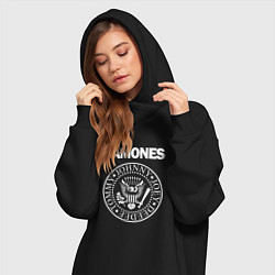 Женское худи-платье Ramones Blitzkrieg Bop, цвет: черный — фото 2