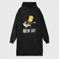 Женская толстовка-платье Green Day Барт Симпсон рокер