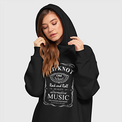Женское худи-платье Slipknot в стиле Jack Daniels, цвет: черный — фото 2