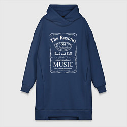 Женское худи-платье The Rasmus в стиле Jack Daniels, цвет: тёмно-синий