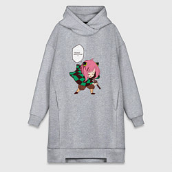 Женское худи-платье Peanut breathing, цвет: меланж