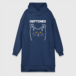 Женская толстовка-платье Deftones rock cat