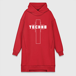 Женская толстовка-платье Techno крест