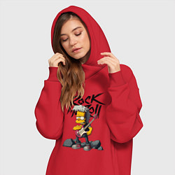 Женское худи-платье Simpsons Rock, цвет: красный — фото 2