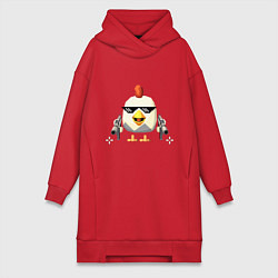 Женское худи-платье Чикен Ган, цвет: красный