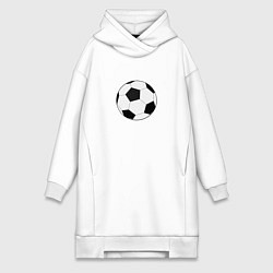 Женская толстовка-платье Футбольный мячик