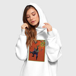 Женское худи-платье Deep Rock Galactic - Drone Operator, цвет: белый — фото 2
