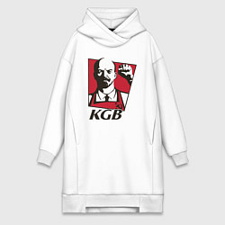 Женское худи-платье KGB Lenin, цвет: белый