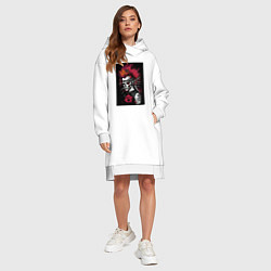 Женское худи-платье Панк зомби, цвет: белый — фото 2