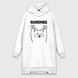 Женская толстовка-платье Ramones - rock cat