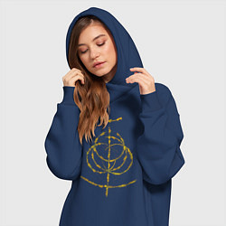 Женское худи-платье Elden Ring logo, цвет: тёмно-синий — фото 2