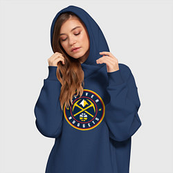 Женское худи-платье Denver Nuggets, цвет: тёмно-синий — фото 2