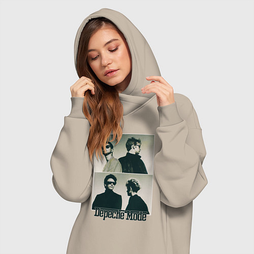 Женская толстовка-платье Depeche Mode - Music for the Masses / Миндальный – фото 3