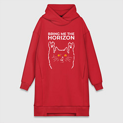 Женская толстовка-платье Bring Me the Horizon rock cat