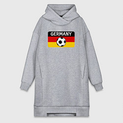 Женское худи-платье Football Germany, цвет: меланж